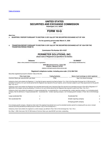 Thumbnail Perimeter Solutions 10-Q Quarterly Report FY 