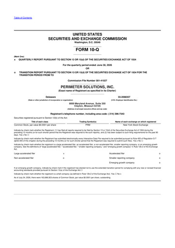 Thumbnail Perimeter Solutions 10-Q Quarterly Report FY2026 