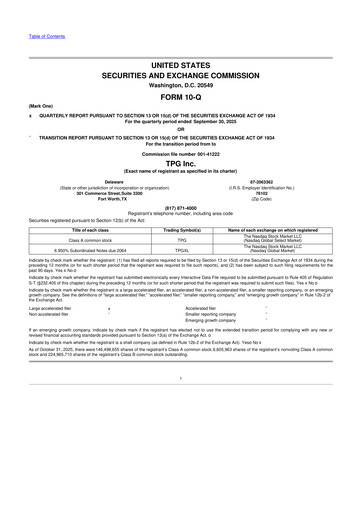 Thumbnail TPG Inc. 10-Q Quarterly Report FY2025 