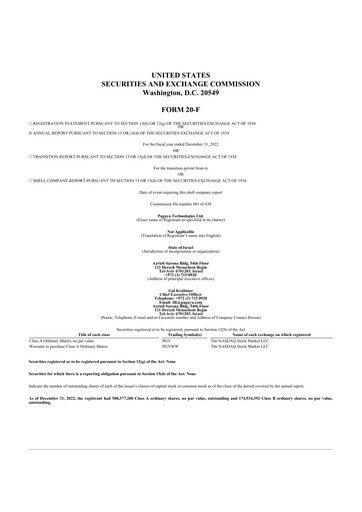 Thumbnail Pagaya Technologies 20-F Annual Report 2022