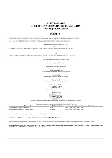 Thumbnail Pagaya Technologies 20-F Annual Report 2023