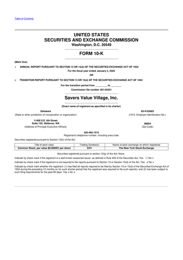 Vorschaubild Savers Value Village 10-K Jahresbericht 2025