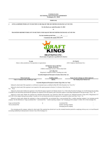 Thumbnail DraftKings 10-K Annual Report 2024