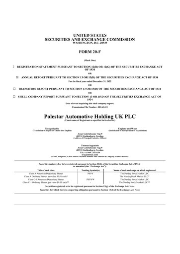 Thumbnail Polestar 20-F Annual Report 2022