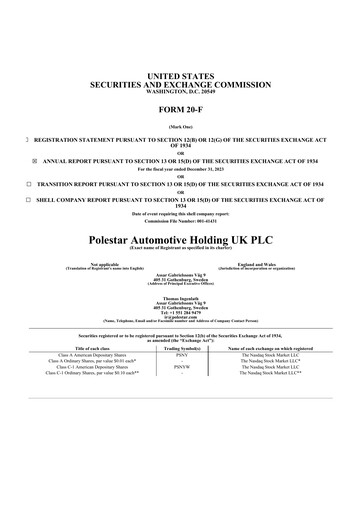 Thumbnail Polestar 20-F Annual Report 2023