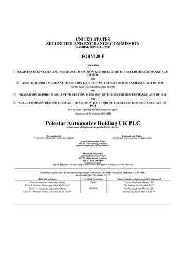 Thumbnail Polestar 20-F Annual Report 2024