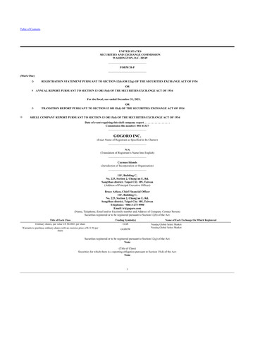 Thumbnail Gogoro 20-F Annual Report 2021