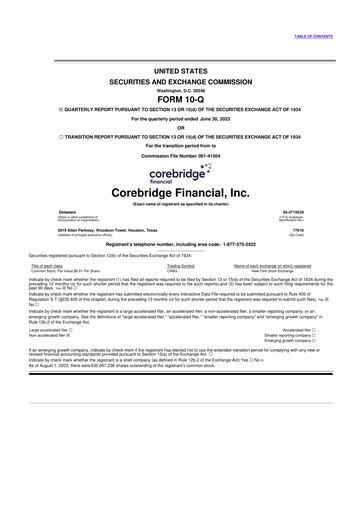 Thumbnail Corebridge Financial 10-Q Quarterly Report FY2023 