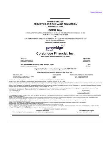 Thumbnail Corebridge Financial 10-K Annual Report 2024