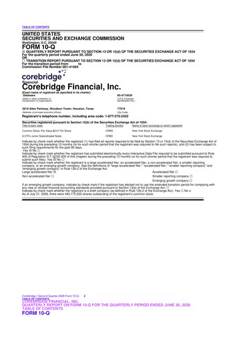 Thumbnail Corebridge Financial 10-Q Quarterly Report FY2026 