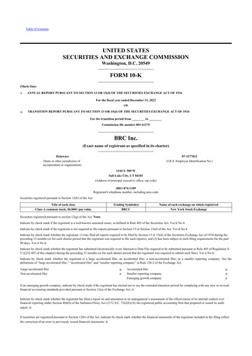 Thumbnail Black Rifle Coffee Company (BRCC) 10-K Annual Report 2022