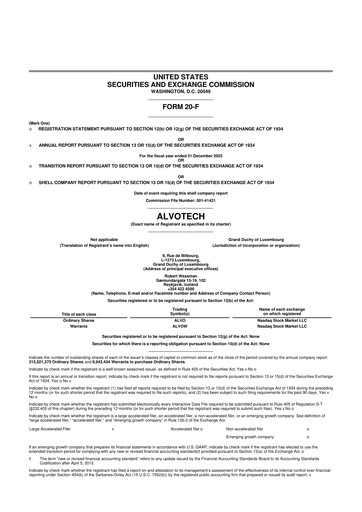 Thumbnail Alvotech 20-F Annual Report 