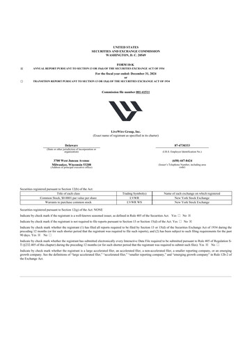Thumbnail LiveWire Group 10-K Annual Report 2024