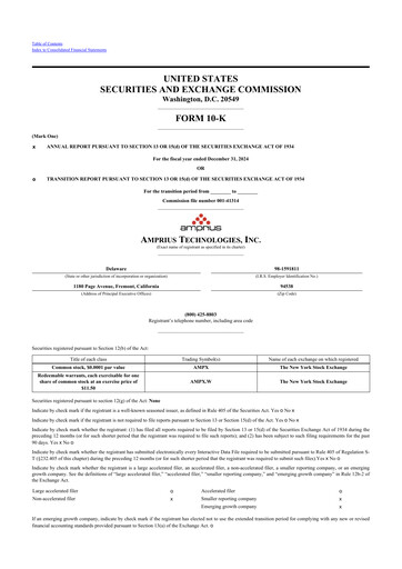 Thumbnail Amprius Technologies 10-K Annual Report 2024