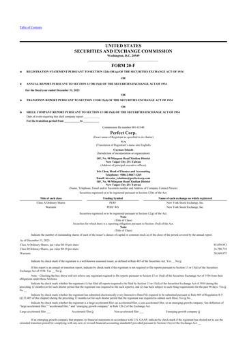 Thumbnail Perfect Corp. 20-F Annual Report 2023