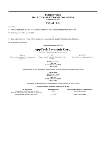 Thumbnail AppTech Payments 10-K Annual Report 2022