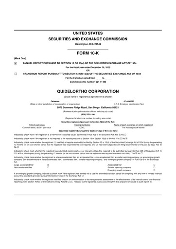 Thumbnail QuidelOrtho 10-K Annual Report 2025