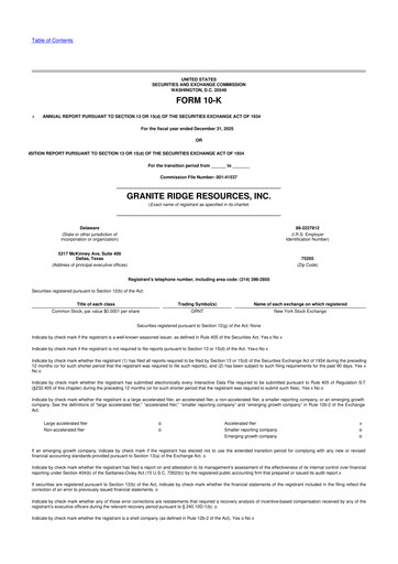 Thumbnail Granite Ridge Resources 10-K Annual Report 2025