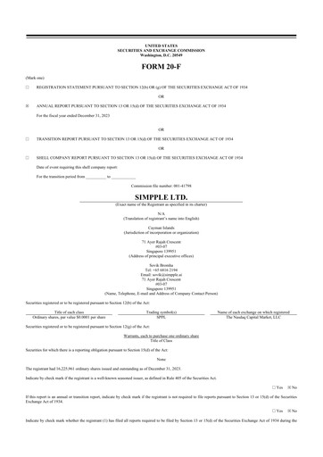 Thumbnail SIMPPLE 20-F Annual Report 2023