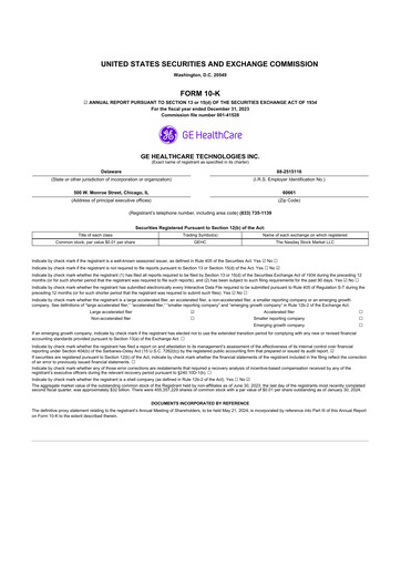 Thumbnail GE HealthCare Technologies 10-K Annual Report 2023