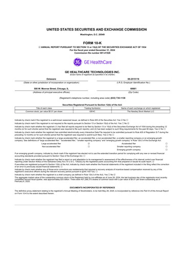 Thumbnail GE HealthCare Technologies 10-K Annual Report 2024