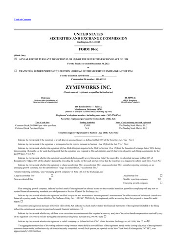 Thumbnail Zymeworks 10-K Annual Report 2022