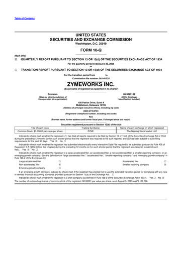 Thumbnail Zymeworks 10-Q Quarterly Report FY2025 