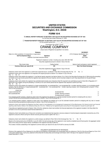 Thumbnail Crane Company 10-K Annual Report 2025