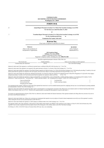 Miniature Kenvue 10-K Rapport annuel 2023