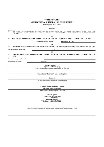 Thumbnail CoolCo (Cool Company) 20-F Annual Report 2024