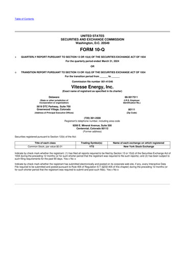Thumbnail Vitesse Energy 10-Q Quarterly Report FY2024 
