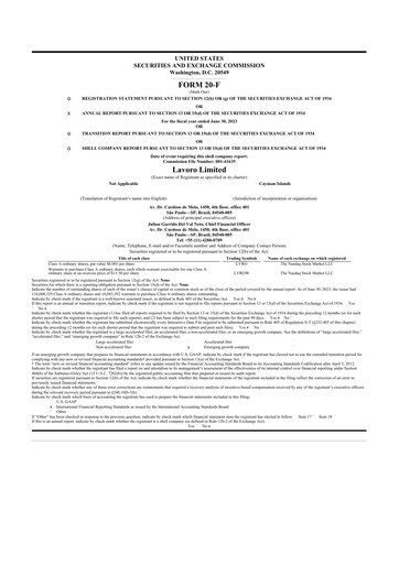 Thumbnail Lavoro 20-F Annual Report 2023