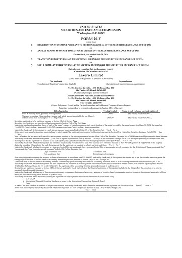 Thumbnail Lavoro 20-F Annual Report 2024