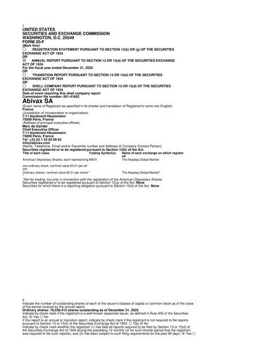 Thumbnail Abivax 20-F Annual Report 2025