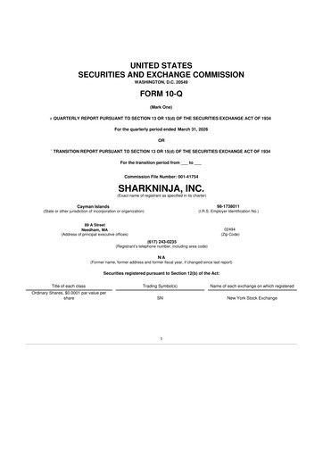 Thumbnail SharkNinja 10-Q Quarterly Report FY 