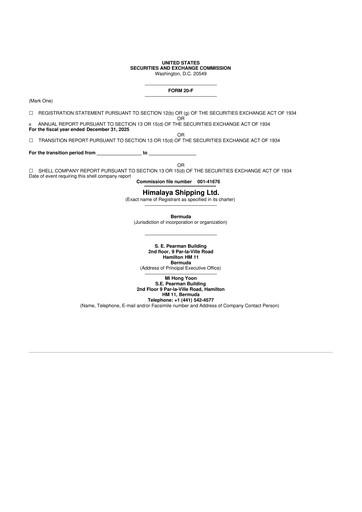 Thumbnail Himalaya Shipping 20-F Annual Report 2025