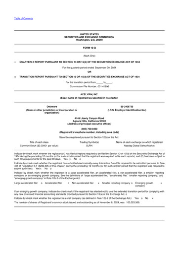 Thumbnail ACELYRIN 10-Q Quarterly Report FY2024 