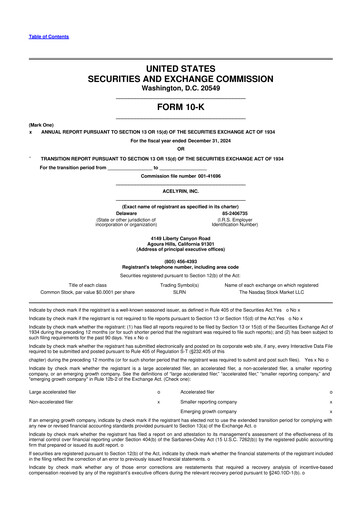 Vorschaubild ACELYRIN 10-K Jahresbericht 2024