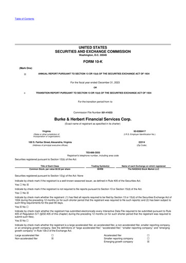 Thumbnail Burke & Herbert Financial Services 10-K Annual Report 2023