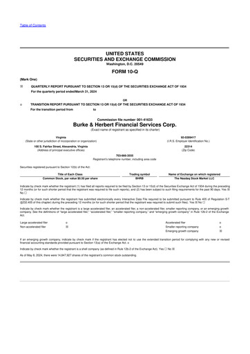 Vorschaubild Burke & Herbert Financial Services 10-Q Quartalsbericht 2024 