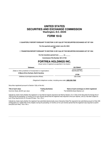 Thumbnail Fortrea 10-Q Quarterly Report FY2024 