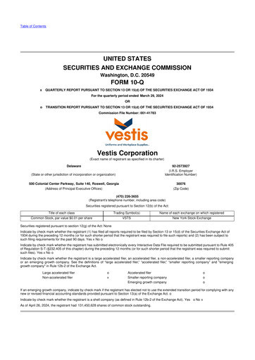 Thumbnail Vestis 10-Q Quarterly Report FY2024 