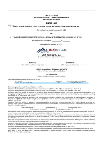 Thumbnail USA Rare Earth 10-K Annual Report 2025