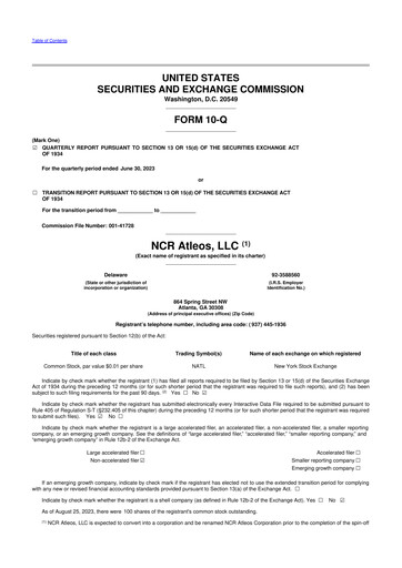 Thumbnail NCR Atleos Corporation 10-Q Quarterly Report FY 