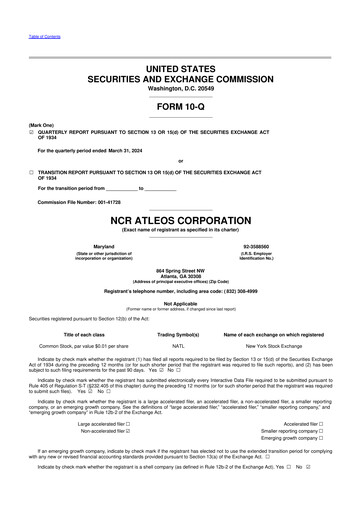 Thumbnail NCR Atleos Corporation 10-Q Quarterly Report FY 