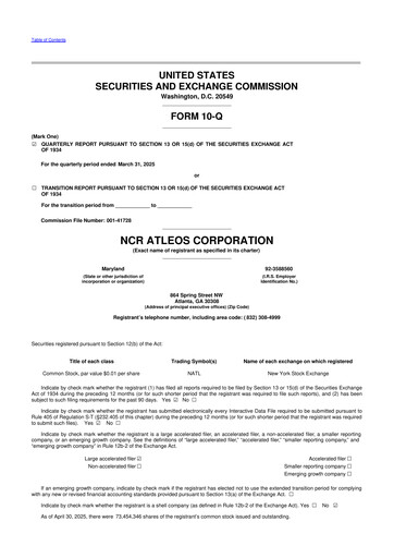 Thumbnail NCR Atleos Corporation 10-Q Quarterly Report FY 