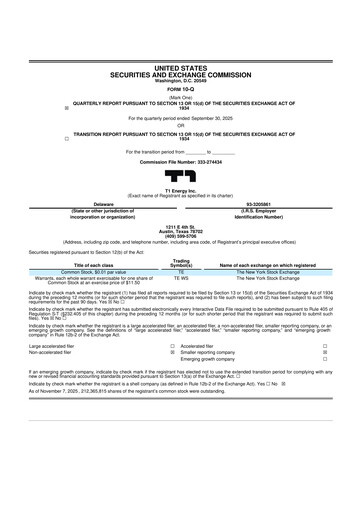 Miniature T1 Energy 10-Q Rapport trimestriel 2025 