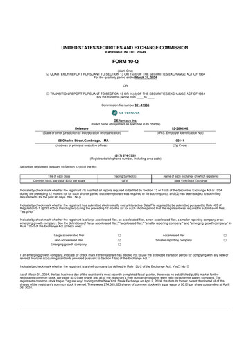 Thumbnail GE Vernova 10-Q Quarterly Report FY2024 