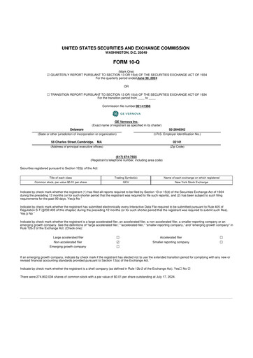 Thumbnail GE Vernova 10-Q Quarterly Report FY2024 