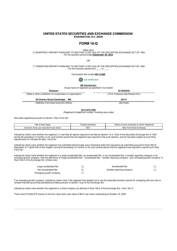 Thumbnail GE Vernova 10-Q Quarterly Report FY2024 